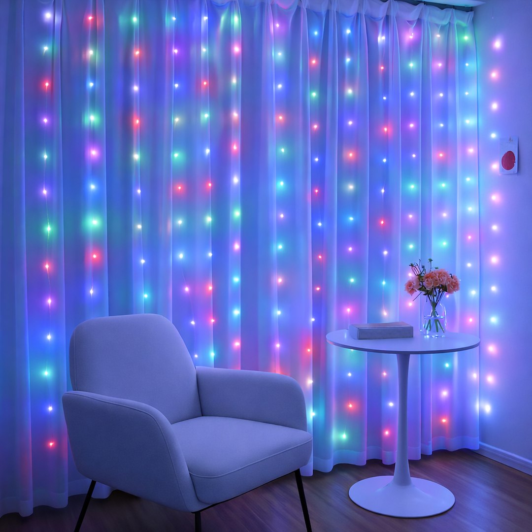 LED светлинна завеса MERY 300 LED 3x3 м, многоцветна, USB – MILAGRO EKG2682