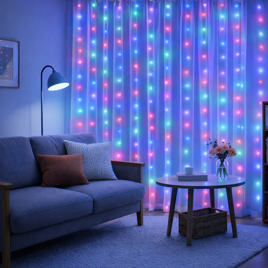 LED светлинна завеса MERY 300 LED 3x3 м, многоцветна, USB – MILAGRO EKG2682