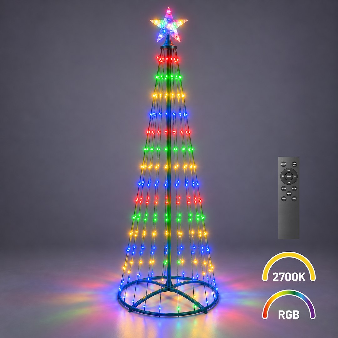 Светеща LED коледна елха 180 см 269 LED 2700K RGB IP44 MILAGRO – EKSW2899