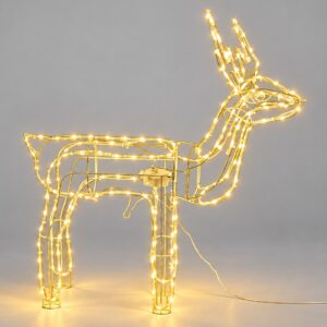 Светещ коледен елен с подвижна глава 180 LED, 90 см, 3000K, IP44 – MILAGRO EKSW2926