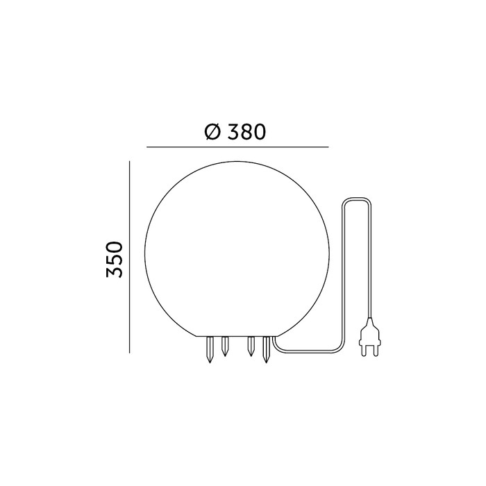 Градинска светеща топка GARDEN BALL L Ø38 см, E27, IP65, KOBI 002225
