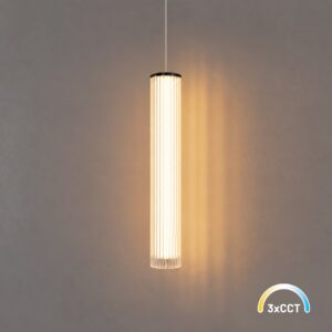 Висящо LED осветително тяло TRIVIA черно 10 W CCT Milagro IP44 – ML2728