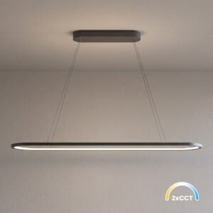 Висящо LED осветително тяло SATURNO черно 30 W CCT Milagro – ML2957