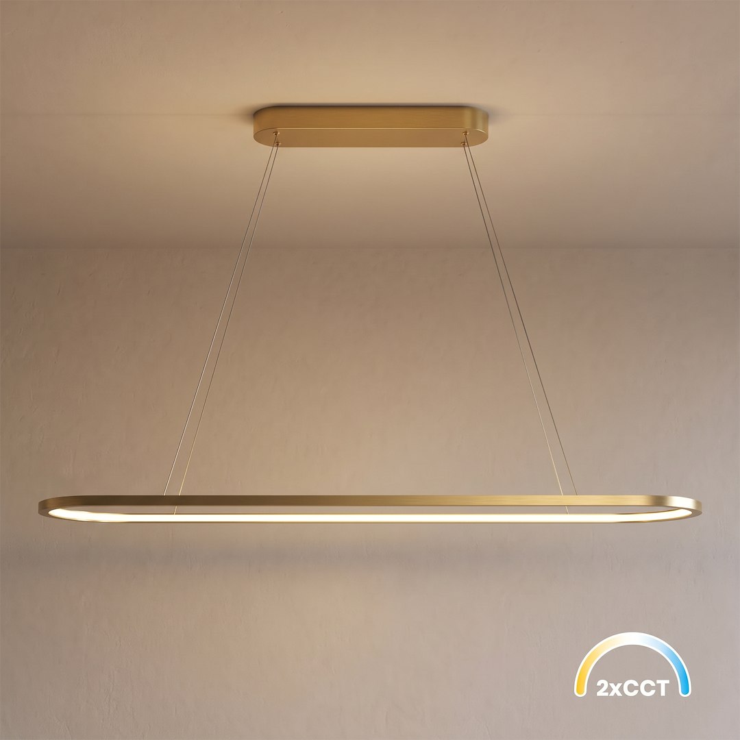 Висящо LED осветително тяло SATURNO златисто 30 W CCT Milagro – ML2958