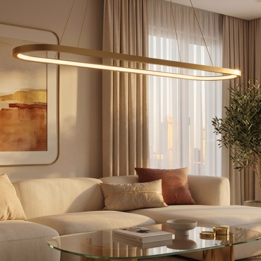 Висящо LED осветително тяло SATURNO златисто 30 W CCT Milagro – ML2958