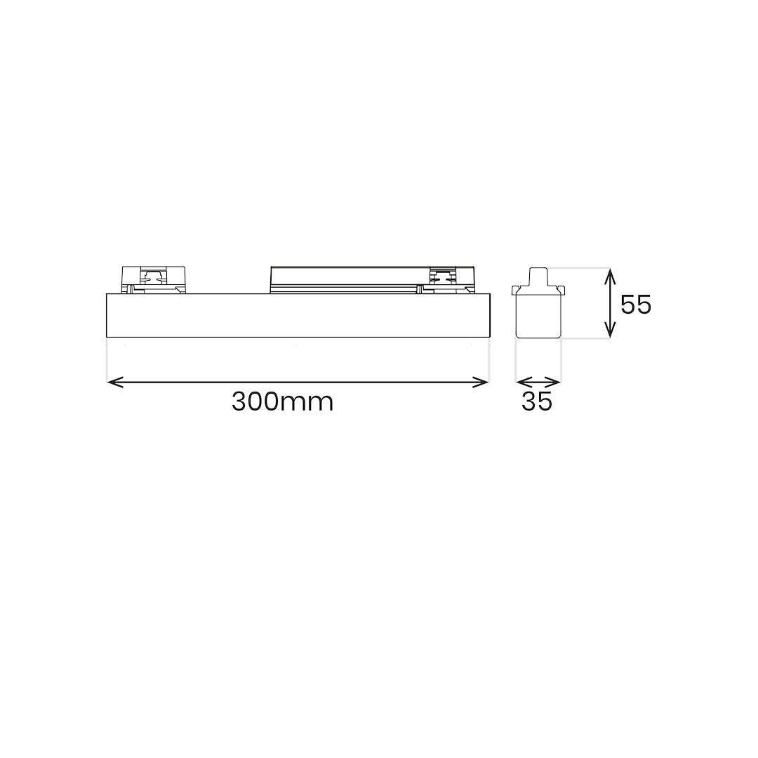 Линейно LED тяло за монофазна шина RULER 30 см MILAGRO ML70274